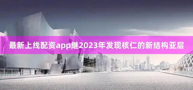 最新上线配资app继2023年发现核仁的新结构亚层